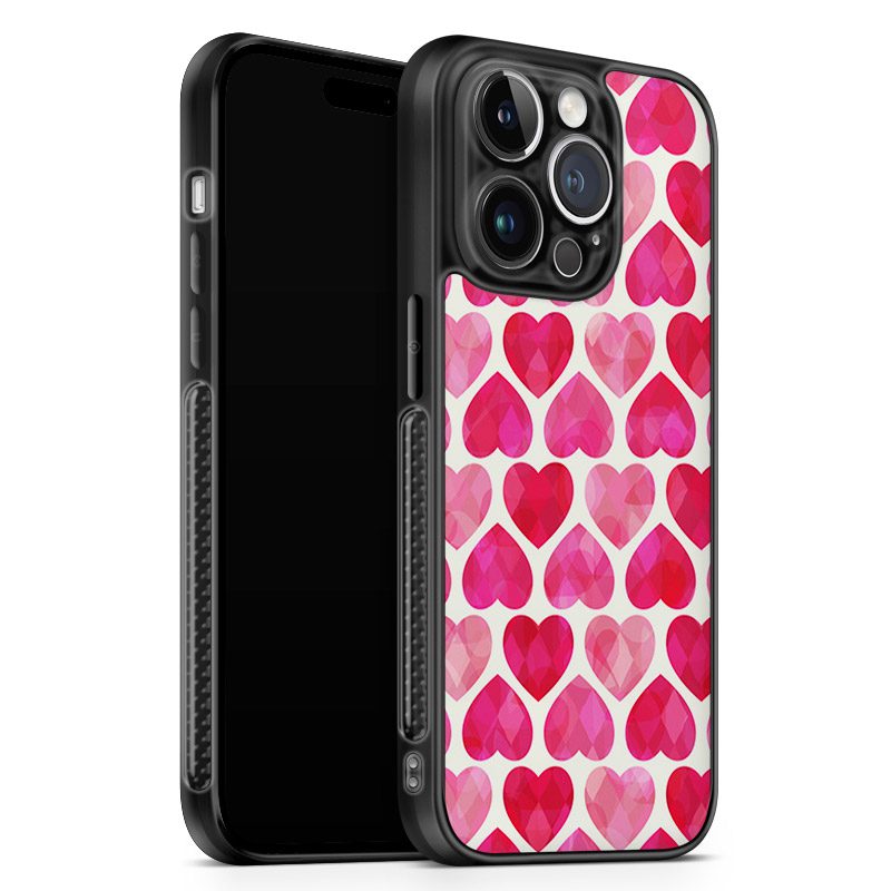 Hearts Rózsaszín iPhone 13 Pro Max Tok
