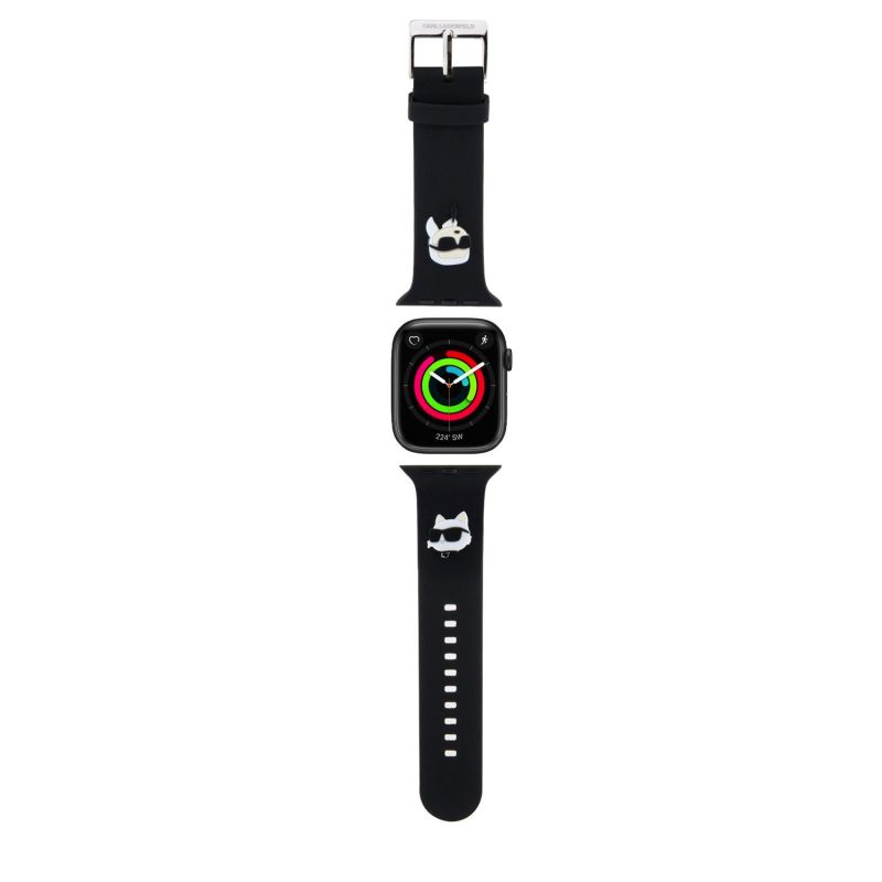 Karl Lagerfeld Karl and Choupette Head NFT Szíj Apple Watch 38/40/41 Black
