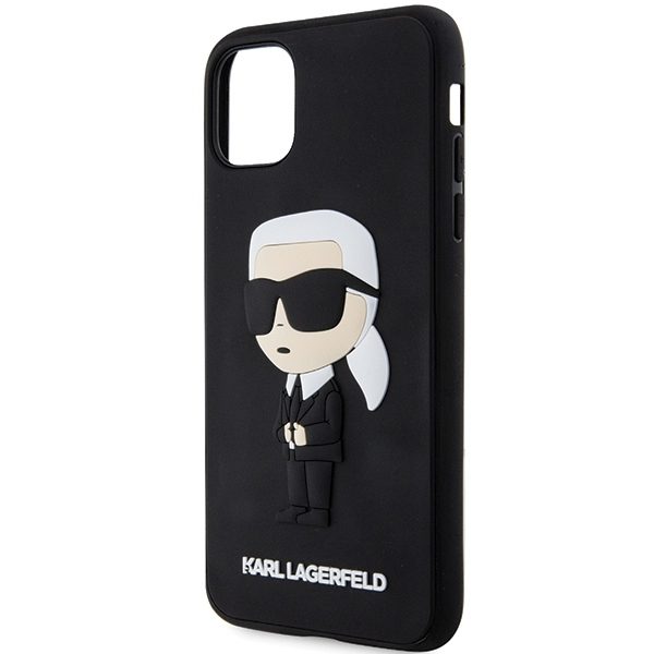 Karl Lagerfeld KLHCN613DRKINK Black Hardcase Rubber Ikonik 3D iPhone 11 Tok