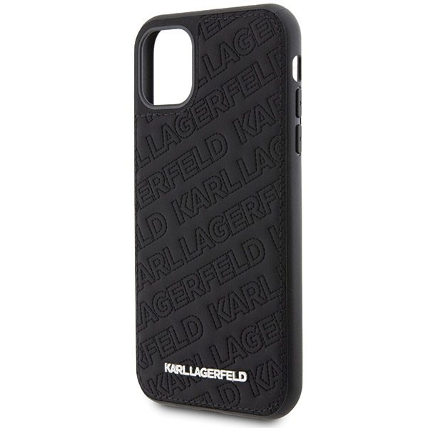 Karl Lagerfeld KLHCN61PQKPMK Black Hardcase Quilted K Pattern iPhone 11 Tok
