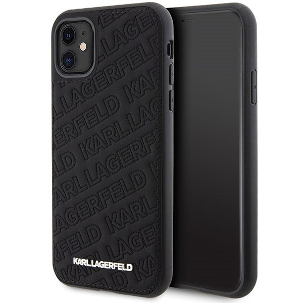 Karl Lagerfeld KLHCN61PQKPMK Black Hardcase Quilted K Pattern iPhone 11 Tok