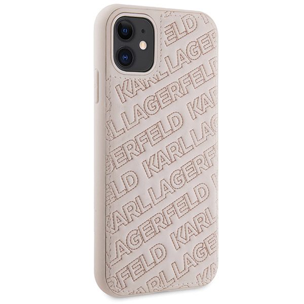 Karl Lagerfeld KLHCN61PQKPMP Pink Hardcase Quilted K Pattern iPhone 11 Tok