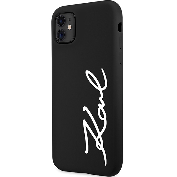 Karl Lagerfeld KLHCN61SKSVGK Black Hardcase Silicone Signature iPhone 11 Tok