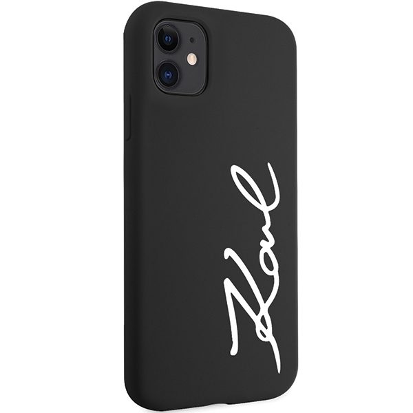 Karl Lagerfeld KLHCN61SKSVGK Black Hardcase Silicone Signature iPhone 11 Tok