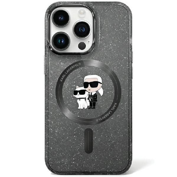 Karl Lagerfeld KLHMN61HGKCNOK Black Hardcase Karl&Choupette Glitter Magsafe iPhone 11 Tok