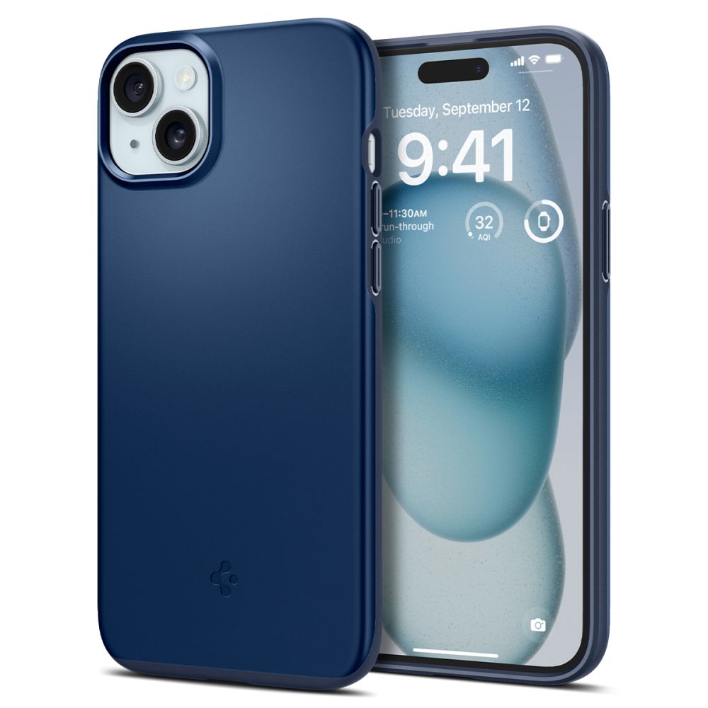 Spigen Thin Fit Navy Blue iPhone 15 Tok