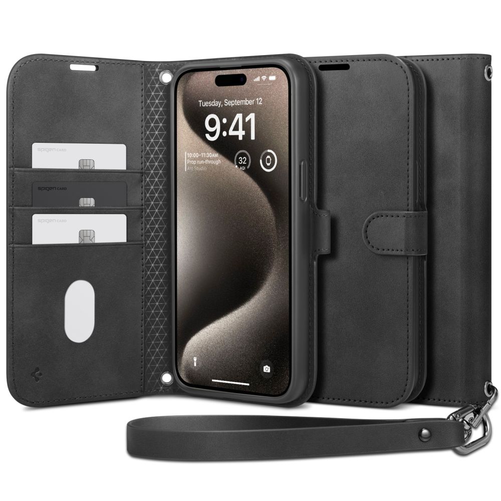 Spigen Wallet ”s” Pro Black iPhone 15 Pro Tok