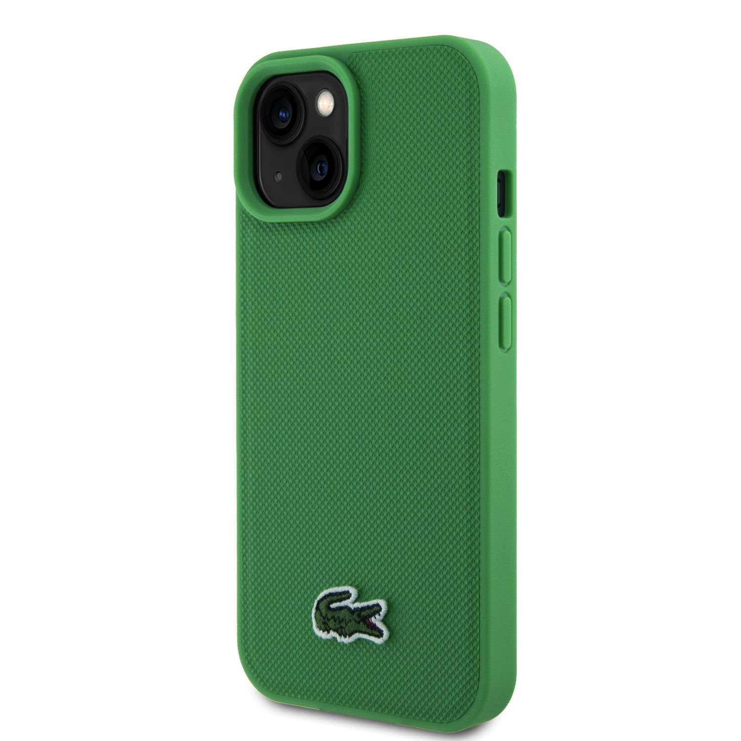 Lacoste Iconic Petit Pique Woven Logo MagSafe Green iPhone 15 Tok