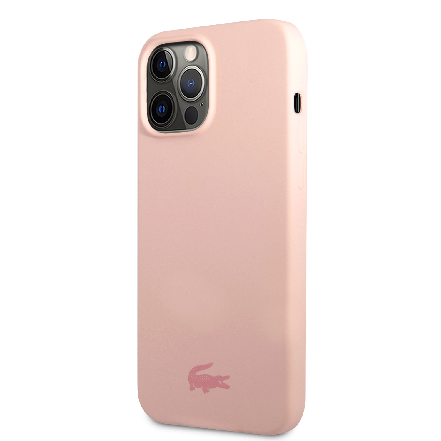 Lacoste Liquid Silicone Glossy Printing Logo Pink iPhone 13 Pro Max Tok