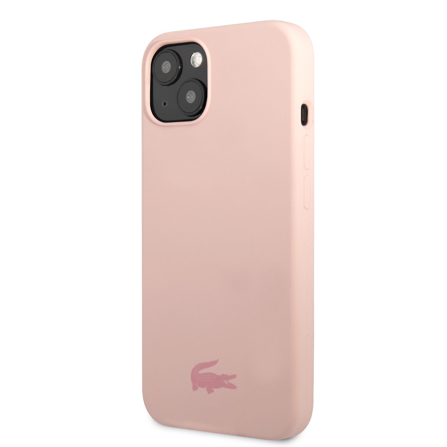 Lacoste Liquid Silicone Glossy Printing Logo Pink iPhone 13 Tok