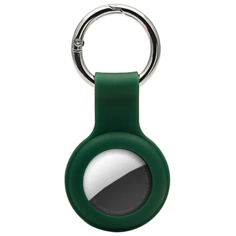 Silicone Key Ring Tok for AirTag Dark Green