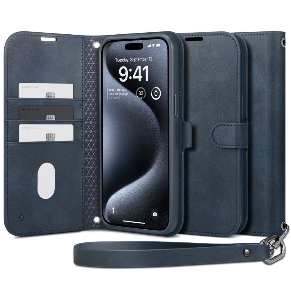 Spigen Wallet ”s” Pro Navy iPhone 15 Pro Max Tok