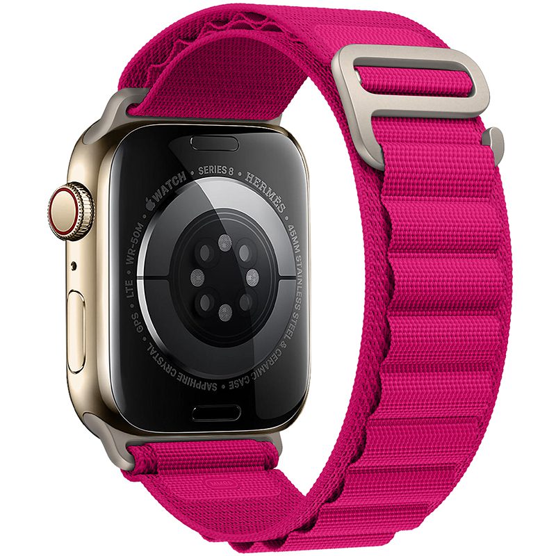 Alpina Szíj Apple Watch 45/44/42/Ultra Rose Pink