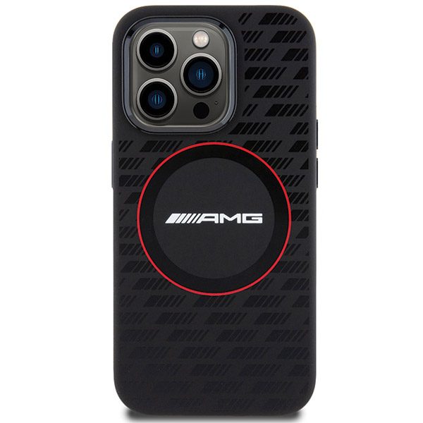 AMG AMHMP15L23SMRK Black Hardcase Silicone Carbon Pattern MagSafe iPhone 15 Pro Tok