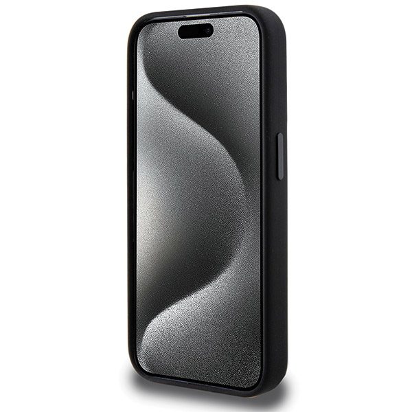 AMG AMHMP15L23SSPK Black Hardcase Silicone Large Rhombuses Pattern MagSafe iPhone 15 Pro Tok