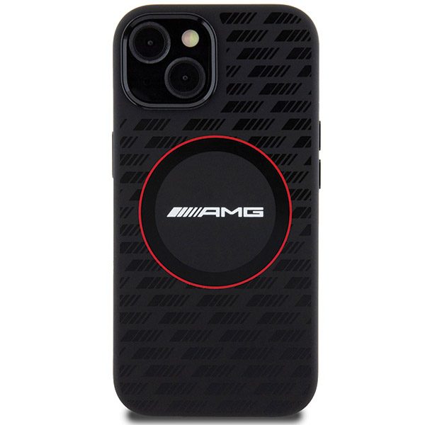 AMG AMHMP15S23SMRK Black Hardcase Silicone Carbon Pattern MagSafe iPhone 15 Tok