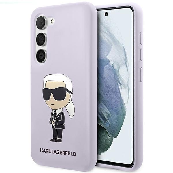 Karl Lagerfeld KLHCS23MSNIKBCU Hardcase Purple Silicone Ikonik Samsung Galaxy S23 Plus Tok