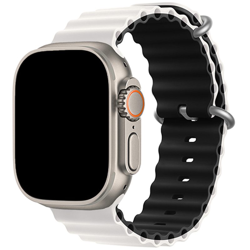 Ocean Szíj Apple Watch 45/44/42/Ultra Black White