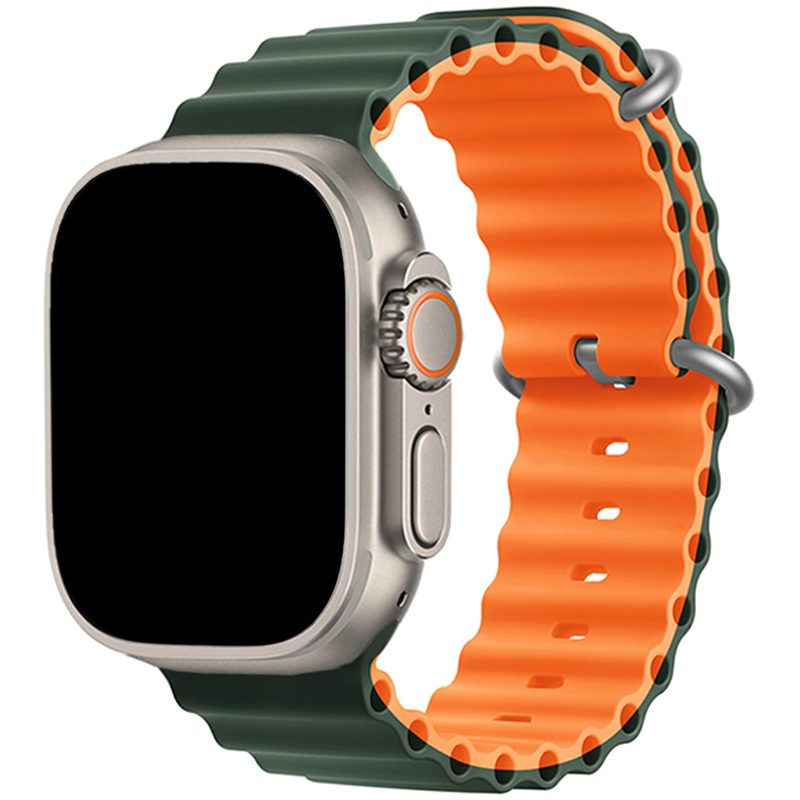 Ocean Szíj Apple Watch 45/44/42/Ultra Dark Green Orange