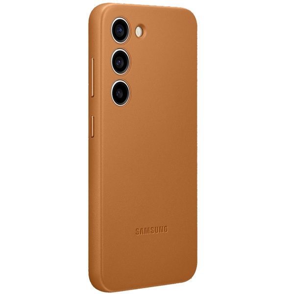 Samsung EF-VS911LAE Leather Camel Samsung Galaxy S23 Tok