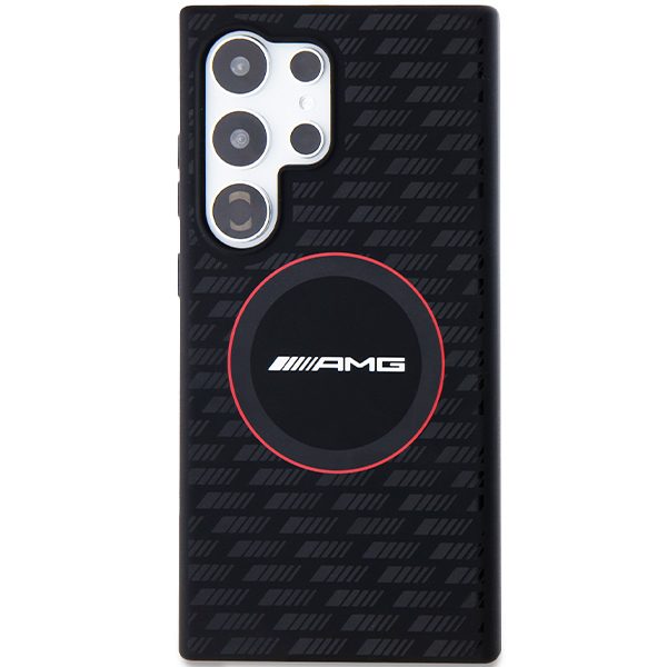AMG AMHMS24L23SMRK Black Hardcase Silicone Carbon Pattern MagSafe Samsung Galaxy S24 Ultra Tok