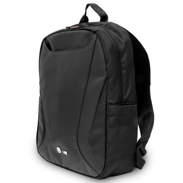 BMW Backpack BMBP15SPCTFK 16" Black Carbon&Leather Tricolor