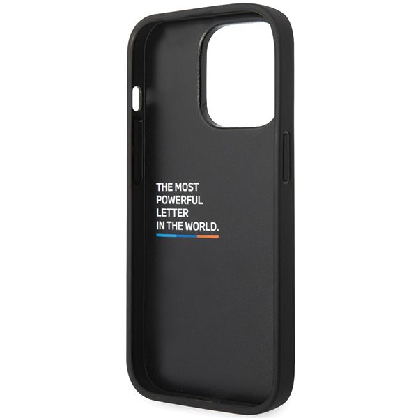 BMW BMHCP14L22NSTB Black Stamped Tricolor Stripe iPhone 14 Pro Tok