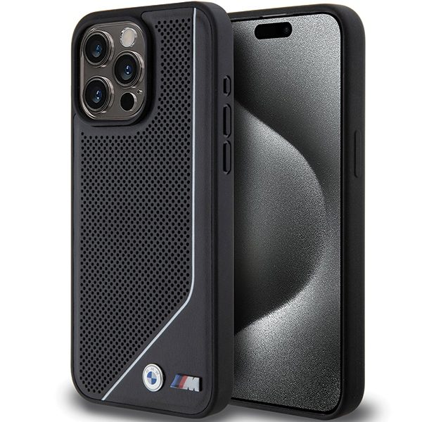 BMW BMHMP15L23PUCPK Black Hardcase Perforated Twisted Line MagSafe iPhone 15 Pro Tok
