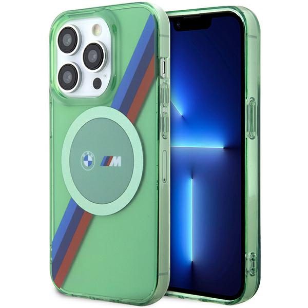 BMW BMHMP15LHDTN Green Hardcase M Tricolor Stripes MagSafe iPhone 15 Pro Tok