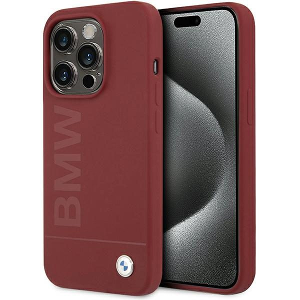 BMW BMHMP15LSLBLRE Red Hardcase Silicone Big Logo MagSafe iPhone 15 Pro Tok