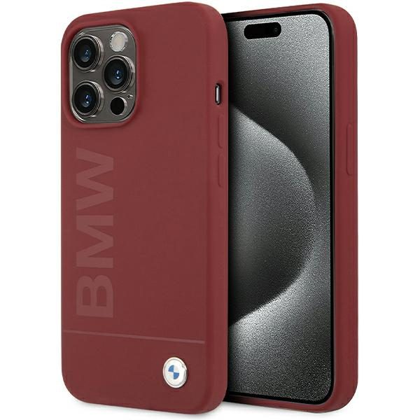 BMW BMHMP15XSLBLRE Red Hardcase Silicone Big Logo MagSafe iPhone 15 Pro Max Tok