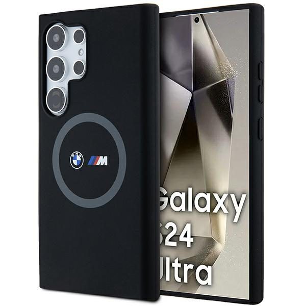 BMW BMHMS24L23SROK Black Hardcase M Silicone Printed Ring MagSafe Samsung Galaxy S24 Ultra Tok