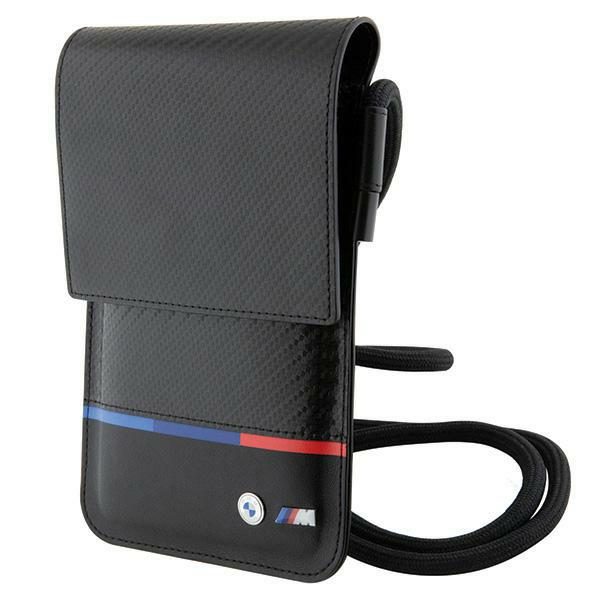 BMW BMOWBPUCARTCBK Wallet Bag Black Carbon Tricolor Line