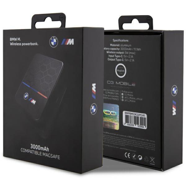 BMW Powerbank Induction BMPBMS3K22PGVK 5W 3000mAh + Cable Black M Collection MagSafe