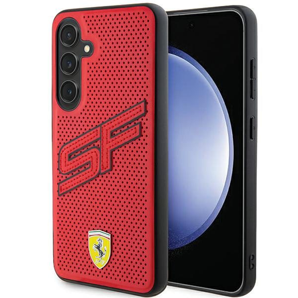 Ferrari FEHCS24MPINR Red HardCase Big SF Perforated Samsung Galaxy S24 Plus Tok