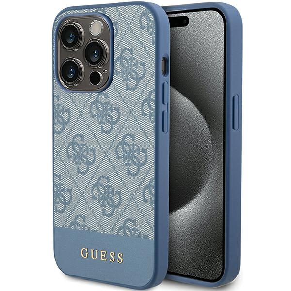 Guess GUHCP15LG4GLBL Blue HardCase 4G Stripe Collection iPhone 15 Pro Tok