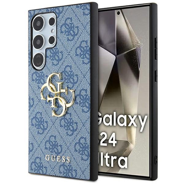 Guess GUHCS24L4GMGBL Blue Hardcase 4G Big Metal Logo Samsung Galaxy S24 Ultra Tok