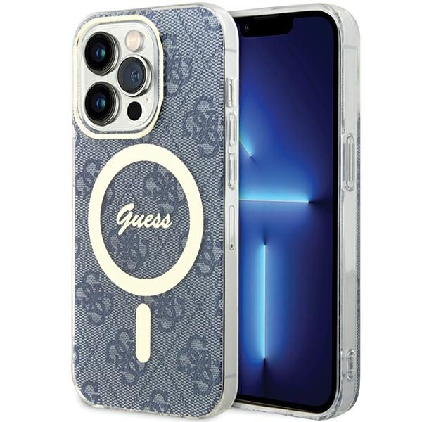 Guess GUHMP15LH4STB Blue HardCase IML 4G MagSafe iPhone 15 Pro Tok
