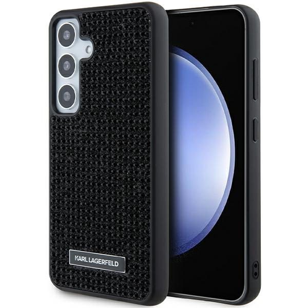 Karl Lagerfeld KLHCS24MHDSPRK Hardcase Black Rhinestone Metal Logo Samsung Galaxy S24 Plus Tok
