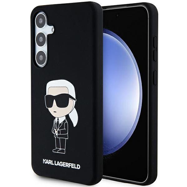 Karl Lagerfeld KLHCS24MSNIKBCK Hardcase Black Silicone Ikonik Samsung Galaxy S24 Plus Tok