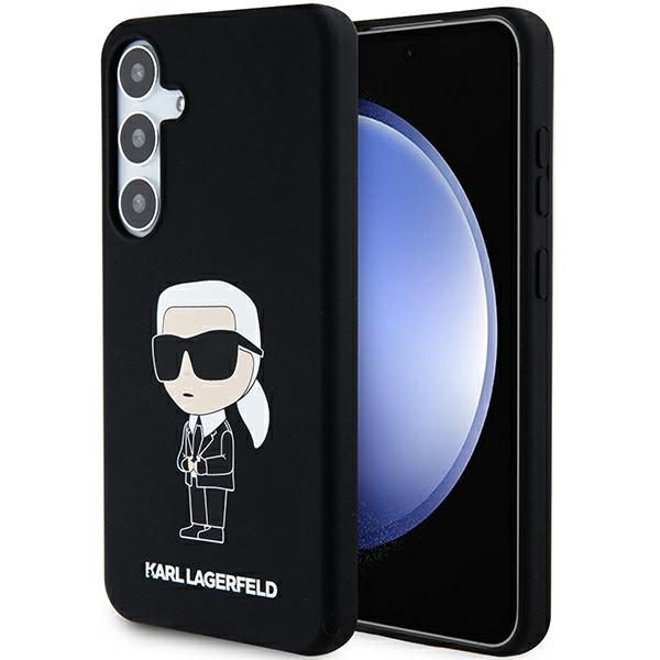 Karl Lagerfeld KLHCS24SSNIKBCK Hardcase Black Silicone Ikonik Samsung Galaxy S24 Tok