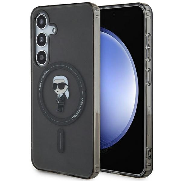 Karl Lagerfeld KLHMS24SHFCKNOK Black Hardcase IML Ikonik MagSafe Samsung Galaxy S24 Tok