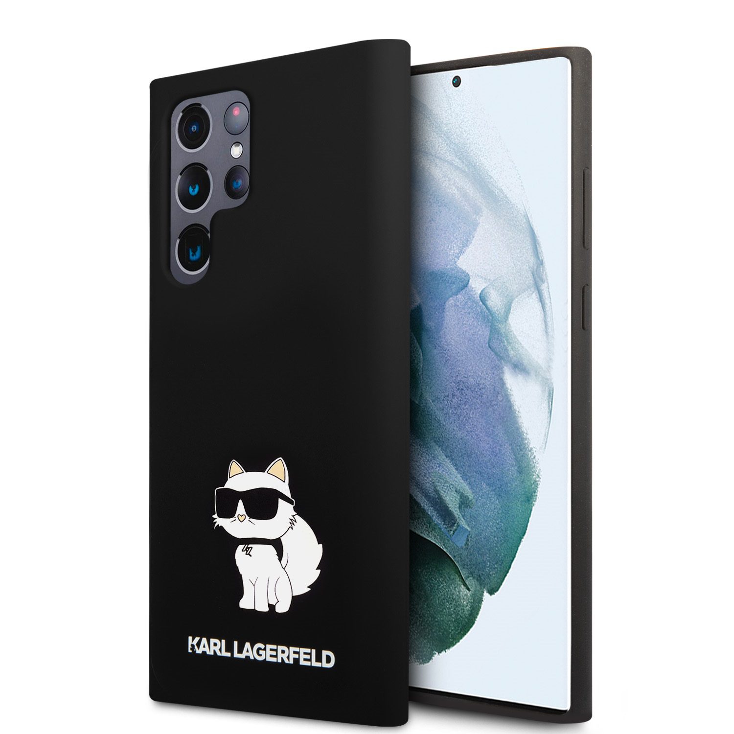 Karl Lagerfeld Liquid Silicone Choupette NFT Black Samsung Galaxy S24 Ultra Tok
