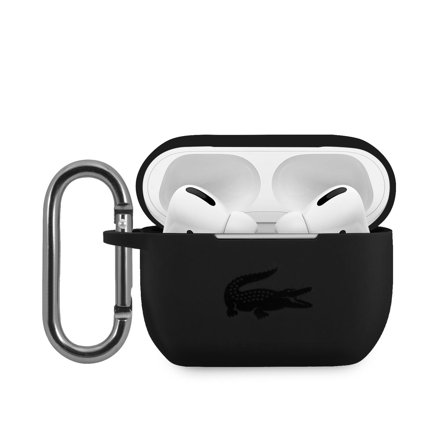 Lacoste Liquid Silicone Glossy Printing Logo Airpods Pro Black Airpods Pro Tok