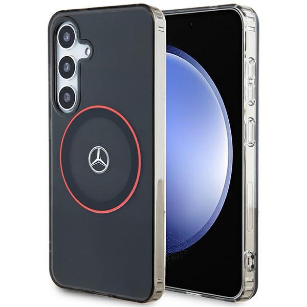Mercedes MEHMS24S23HUORK Black Hardcase Double Layer W/ Red MagSafe Samsung Galaxy S24 Tok
