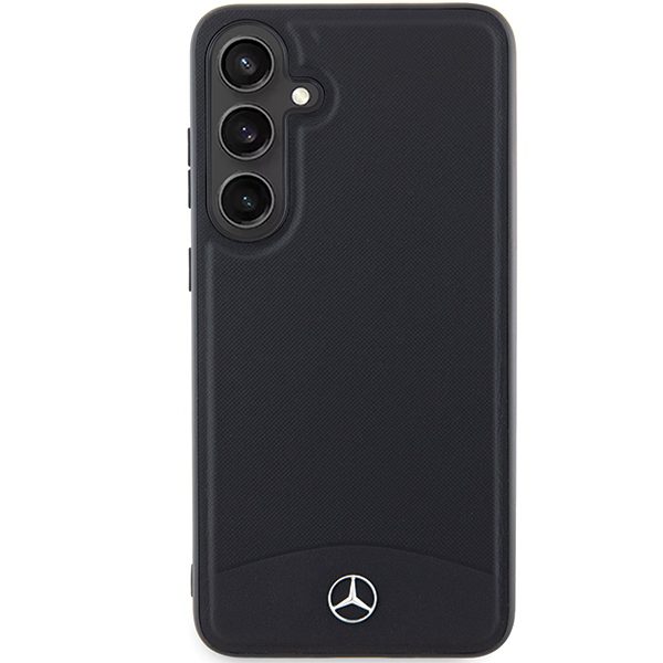 Mercedes MEHMS24S23RBARK S921 Black Hardcase Leather Textured & Plain MagSafe Samsung Galaxy S24 Tok