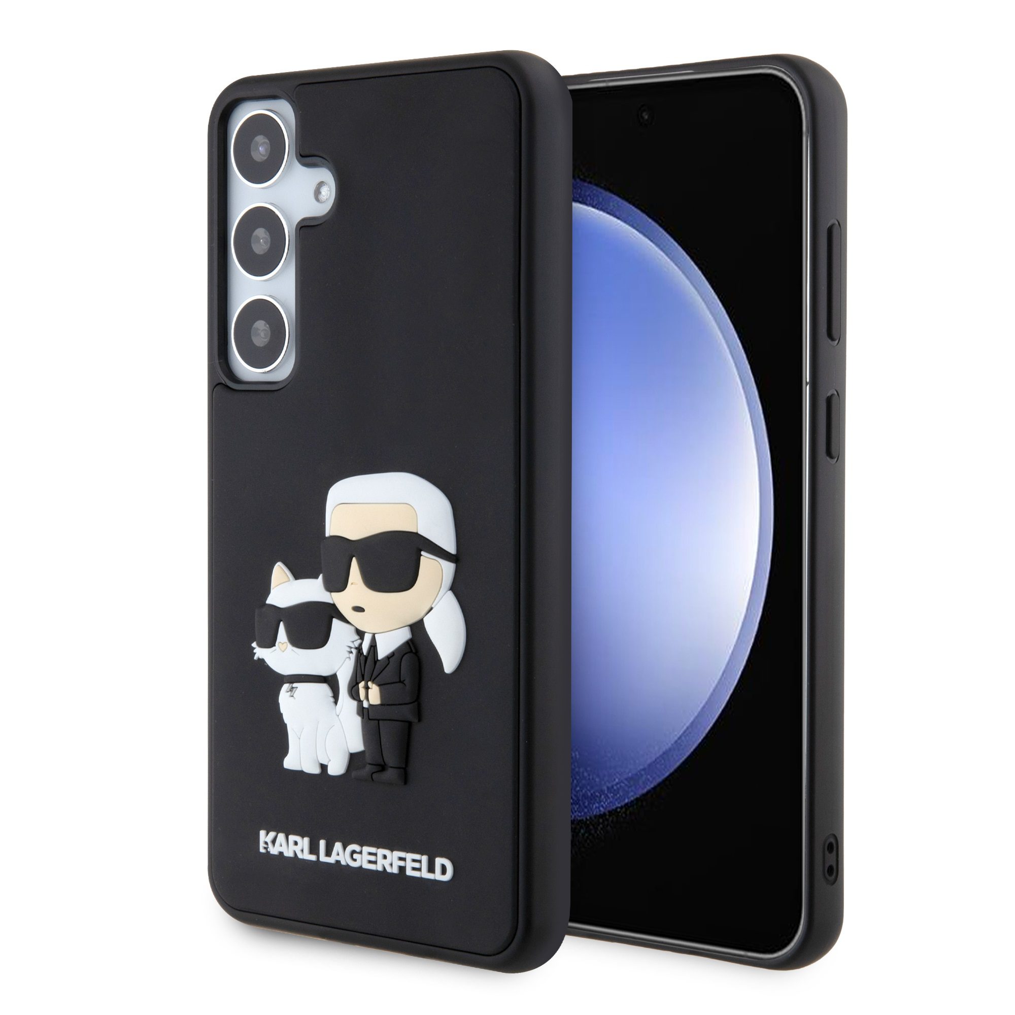 Karl Lagerfeld 3D Rubber Karl and Choupette Black Samsung Galaxy S24 Plus Tok