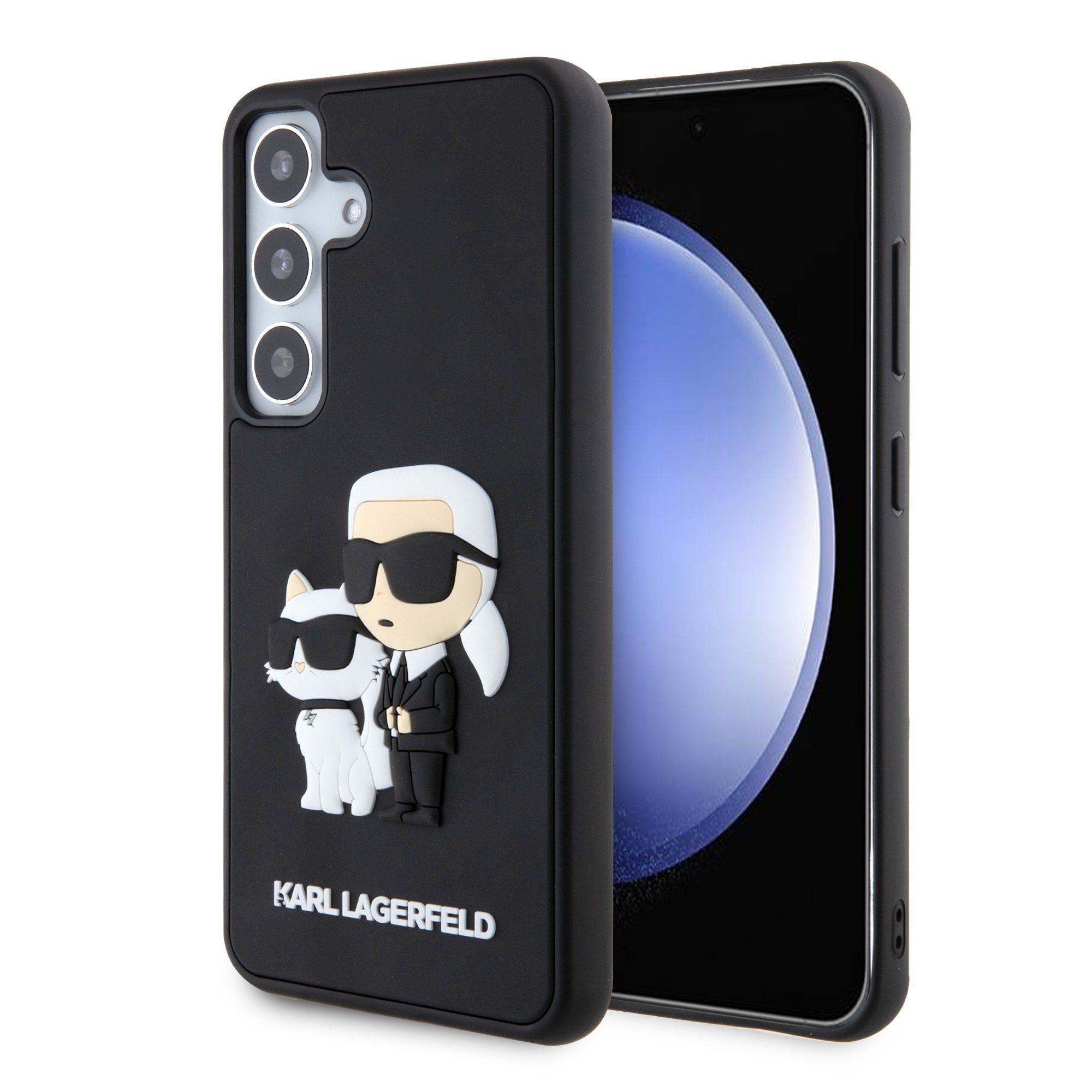 Karl Lagerfeld 3D Rubber Karl and Choupette Black Samsung Galaxy S24 Tok